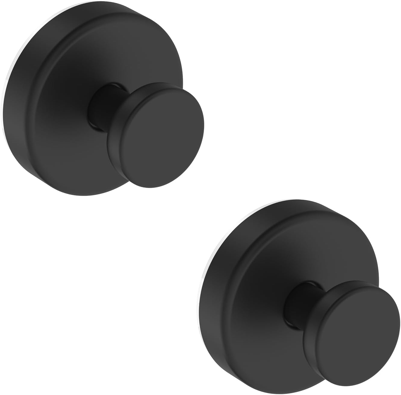 51Nw0Vn8zL._AC_SL1500_.jpg Suction Cup Hooks for Shower, Removable Towel Hooks for Bathroom Window Glass Door Wall, Bath Robe Looafh Wreath Hook for Hanging - 2 Pack, Black - Image 1