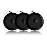 3 Pack Tape Measure Measuring Tape for Body Fabric Sewing Tailor Cloth Knitting Craft Weight Loss Measurements Retractable, Small Push ButtonDouble Scales Rulers 60-inch 1.5 Meter (Black)