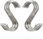 20 Pack 3.4" S Shaped Hooks Stainless Steel Metal Hangers Hanging Hooks for Kitchen, Work Shop, Bathroom, Garden