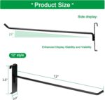 12 Inch Gridwall Hooks, Grid Panel Hanging Hooks for Retail, Home, and Workspace Organization, Displays, and Storage Solutions(40Pack,Black) - Image 2