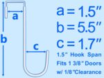 Single Over Door Steel Hooks 4 Pack Fit 1-3/8" Door 5.5" White | Plastic Coated Rubber Feel Towel Rack Robe Coat Shoe Wreath Hanger No Damage No Scratch for Bathroom Heavy Duty Thin Top - Image 2