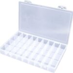 1PCS 36 Grids Large Plastic Organizer Box with Dividers, Compartment Organizer Box for Nail Accessories/Screw/Sewing Arts and Oil Paint, Bead Storage Containers 14.9" x 9.2" x 1.9" (Clear)