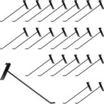 12 Inch Gridwall Hooks, Grid Panel Hanging Hooks for Retail, Home, and Workspace Organization, Displays, and Storage Solutions(40Pack,Black)