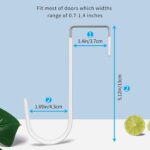 Over the Door Hooks, 4 Pack Hangers Hooks with Rubber Prevent Scratches Heavy Duty Organizer for Living Room, Bathroom, Bedroom, Kitchen Hanging Clothes, Towels, Hats, Coats, Bags White - Image 2