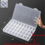 1PCS 36 Grids Large Plastic Organizer Box with Dividers, Compartment Organizer Box for Nail Accessories/Screw/Sewing Arts and Oil Paint, Bead Storage Containers 14.9" x 9.2" x 1.9" (Clear) - Image 2