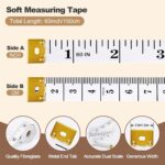 Upgraded Soft Tape Measure, Measuring Tape for Body Measurements, Retractable Measuring Tape, Flexible Measuring Tape for Body, Sewing, Fabric, Tailor, Mini Tape Measure, 2 Pcs - Image 2