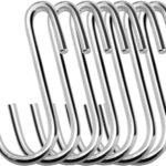 30 Pack 2.4 inches Heavy Duty S Hooks for Hanging, Pan Pot Holder Wire Shelves Rack Hooks for Hanging, S Shaped Hanger Metal Hooks for Kitchen Pots Utensils Jeans Clothes Bags Hats Towels Plants