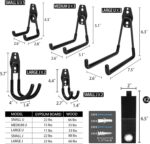 Steel Garage Storage Hooks - 16 Pack Anti-Slip Coating, Heavy Duty Wall Mount Hooks for Hanging Bike, Ladder, Garden Tools - Image 2