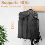 10Pcs Wall Hooks for Bathroom, Kitchen, Closet, and Garage - Black Metal Hooks for Hanging Coats, Towels, Hats, Keys, Bags, and Coffee Cups - Holds Up to 40 lbs - Image 2