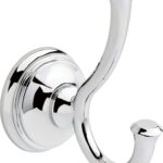 Double Towel Hook for Bathroom or Kitchen| Polished Chrome |  Accessories