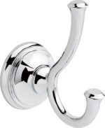 Double Towel Hook for Bathroom or Kitchen| Polished Chrome |  Accessories