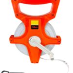 55 Yard / 165 Foot Long Open Reel Tape Measure, Orange, SAE & Metric Scales, Durable for Construction Measuring Tape