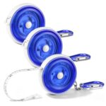 3-Pack Soft Tape Measure, 60-Inch(150cm) Retractable Measuring Tape for Body Measurements, Sewing, Tailoring, Fabric, Cloth, Knitting and Crafts, Dual-Sided Scales with Carabiner Clip, Blue
