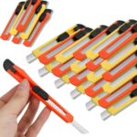 24 Pack Box Cutters Bulk (9mm Wide Blade Cutter) Utility Knife Retractable, Razor Knife Exacto Knife, Compact, Extended Use for Heavy Duty Office, Home, Crafts, Hobby, Disposable Box Cutter - Image 2