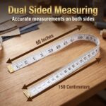 Measuring Tape for Body Measurements, Soft Tape Measure Double Scale, Has 150 Centimetre Scale on Reverse and Front 60 Inch（White） - Image 2